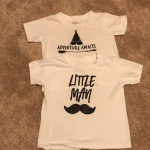 Lot of 2 play shirts - 2T/3T, run closer to 2T